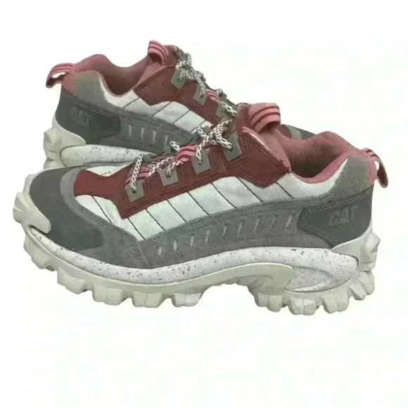Caterpillar Intruder Chunky Steel toes Sneakers In Pink And Gray EU 40 Pre loved - Picture 4 of 14